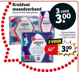 Kruidvat Kruidvat maandverband aanbieding