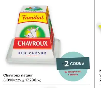 Carrefour Chavroux natuur 225 g aanbieding