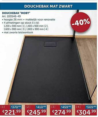 Zelfbouwmarkt Douchebak aanbieding