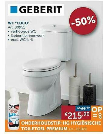 Zelfbouwmarkt Geberit Wc aanbieding