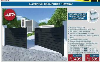 Zelfbouwmarkt Aluminium Draaipoort aanbieding