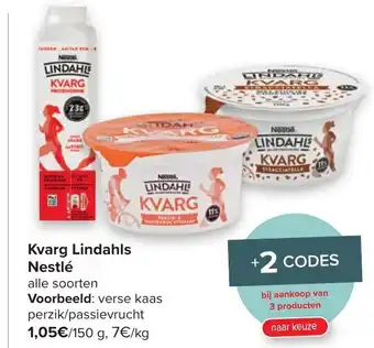 Carrefour Kvarg lindahls nestle 150 g aanbieding