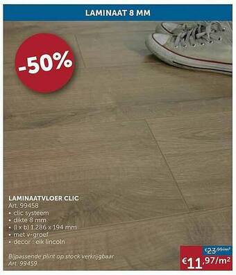 Zelfbouwmarkt Laminaatvloer Clic aanbieding