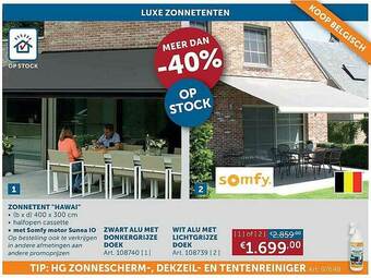 Zelfbouwmarkt Zonnetent aanbieding