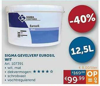 Sigma Gevelverf Eurosil Wit