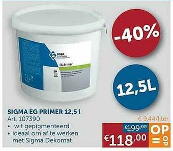Zelfbouwmarkt Sigma Eg Primer 12,5 L aanbieding