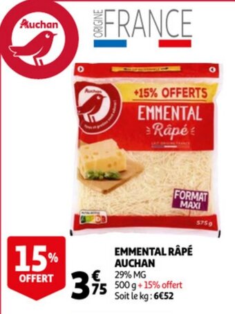 Auchan Emmental Rape Auchan aanbieding