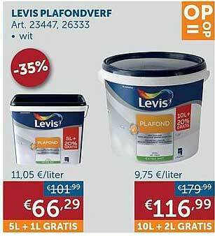 Zelfbouwmarkt Levis Plafondverf aanbieding