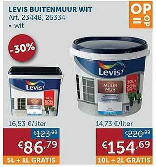 Zelfbouwmarkt Levis Buitenmuur Wit aanbieding