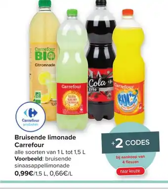 Carrefour Bruisende limonade carrefour 1,5 L aanbieding