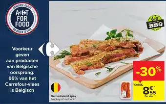 Carrefour Gemarineerd spek per kilo aanbieding