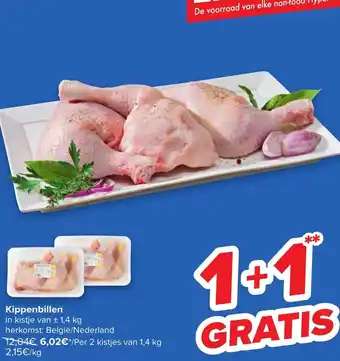 Carrefour Kippenbillen 1.4kg aanbieding