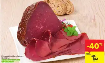 Carrefour Extra zachte filet d'anvers 100 g aanbieding