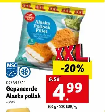 Gepaneerde alaska pollak 960g