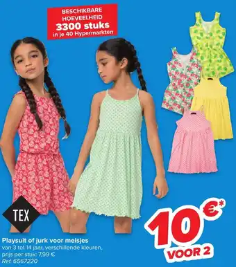 Carrefour Playsuit of jurk coor meisjes aanbieding