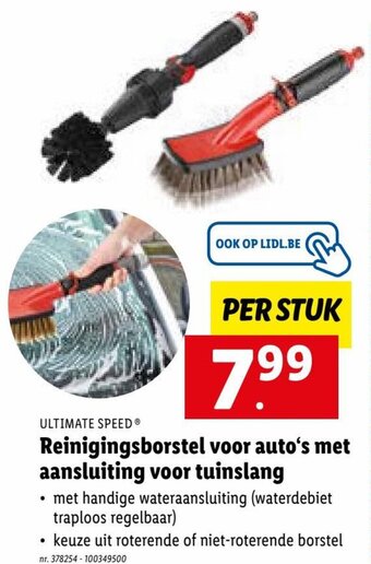 Lidl Reinigingsborstel voor auto's met aansluiting voor tuinslang aanbieding