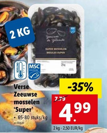 Lidl Verse zeeuwse mosselen 'super' aanbieding