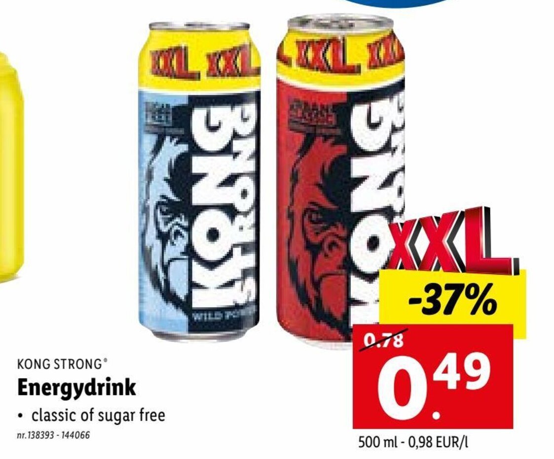 Energydrink 500ml promotie bij Lidl