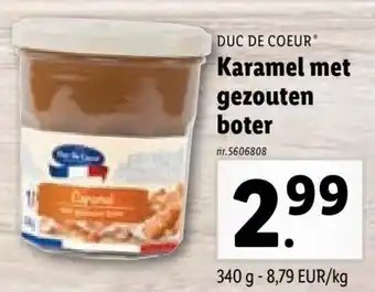 Lidl Karamel met gezouten boter 340g aanbieding