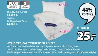 Jysk Living medical synthetisch dekbed 140x200 cm aanbieding
