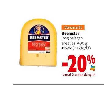 Colruyt Beemster jong belegen sneetjes aanbieding