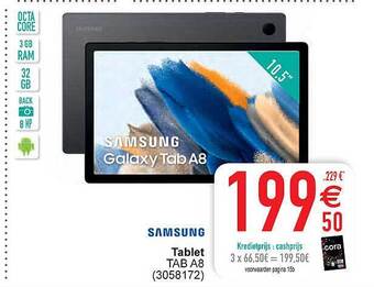 Cora Samsung tablet tab a8 aanbieding
