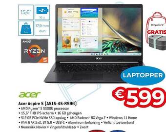 Exellent Acer aspire 5 (a515-45-r99g) aanbieding
