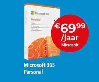 Exellent Microsoft 365 personal aanbieding