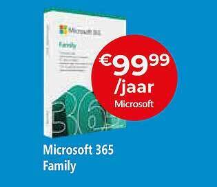 Exellent Microsoft 365 family aanbieding