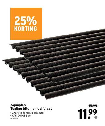 GAMMA Aquaplan topline bitumen golfplaat aanbieding