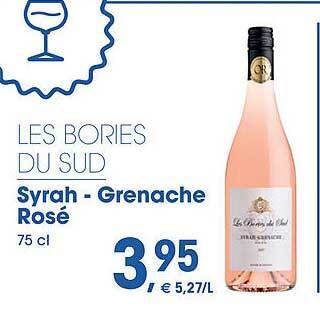 Prik en Tik Les bories du sud syrah - grenache rosé aanbieding