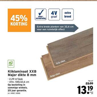 GAMMA Kliklaminaat xxb major dikte 8 mm aanbieding