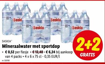 Lidl Mineraalwater met sportdop aanbieding