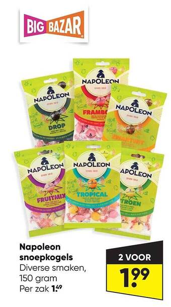 Big Bazar Napoleon snoepkogels aanbieding