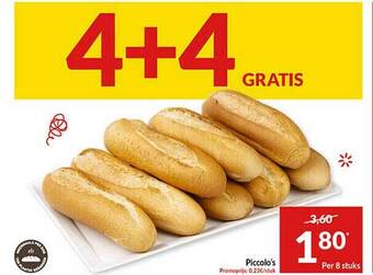 Intermarché Piccolo's 4+4 gratis aanbieding