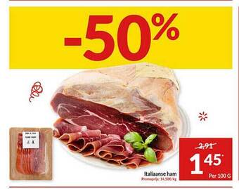 Intermarché Italiaanse ham aanbieding
