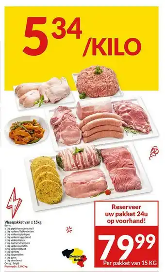 Intermarché Vleespakket van 15 kg aanbieding