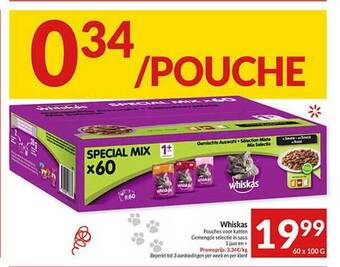 Intermarché Whiskas pouches voor katten aanbieding