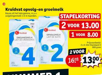 Kruidvat Kruidvat opvolg-en groeimelk aanbieding