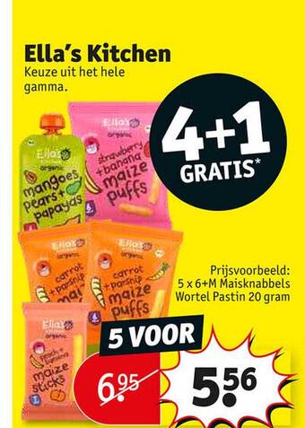 Kruidvat Ella's kitchen 4+1 gratis aanbieding