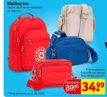 Kruidvat Kipling tas aanbieding