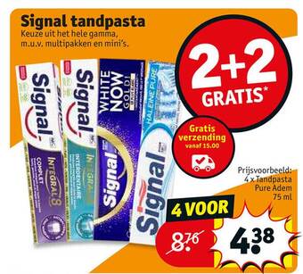 Kruidvat Signal tandpasta aanbieding