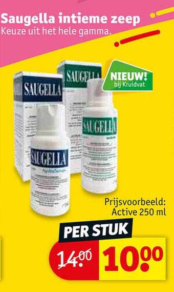 Kruidvat Saugella intieme zeep aanbieding