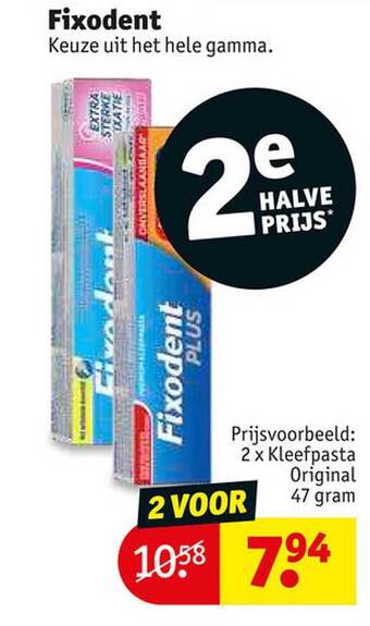 Kruidvat Fixodent aanbieding