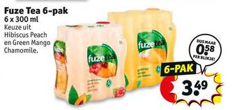 Kruidvat Fuze tea 6-pak aanbieding