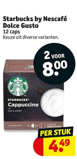 Kruidvat Starbucks by nescafé dolce gusto aanbieding