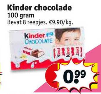 Kruidvat Kinder chocolade aanbieding