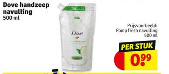 Kruidvat Dove handzeep navulling aanbieding