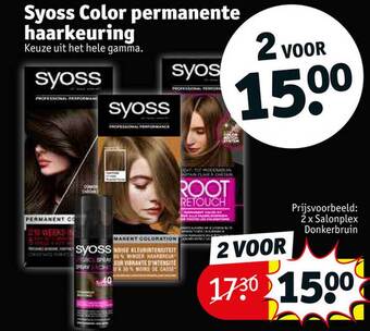 Kruidvat Syoss color permanente haarkeuring aanbieding