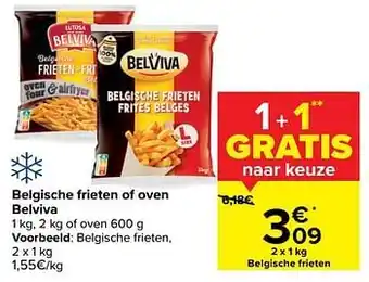 Carrefour Belgische frieten of oven belviva aanbieding